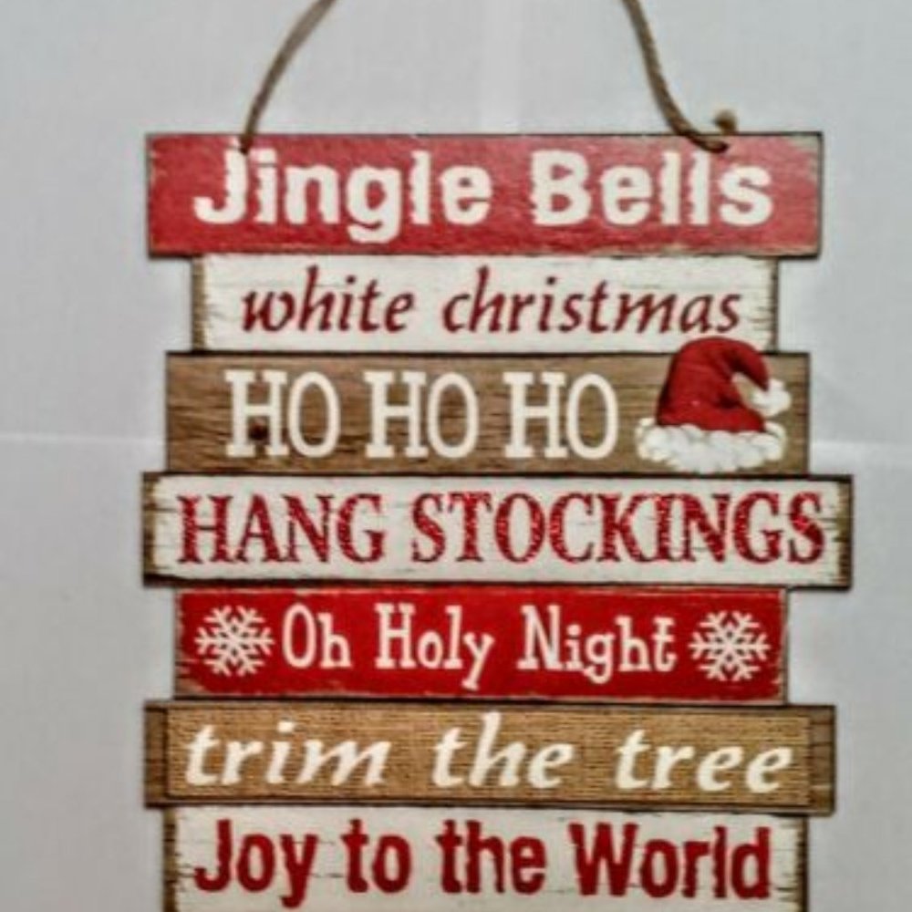 Rustic Farmhouse Jingle Bells Christmas Sign